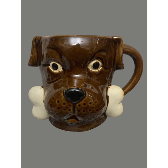 Boston Warehouse Dog Face Ceramic Mug With Bone Handle - Picture 2 of 10